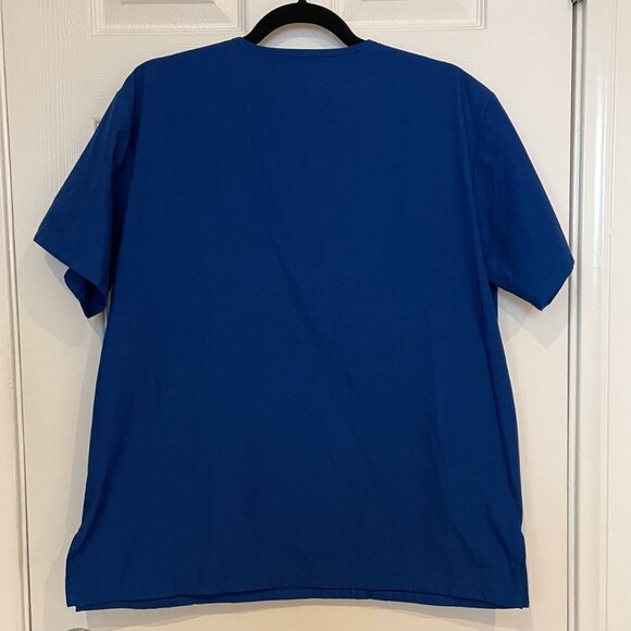 *Scrubs 2 Sets for $9.60* EUC Pandamed Unisex Scrubs Set Top/Bottom Royal Blue - Picture 3 of 6